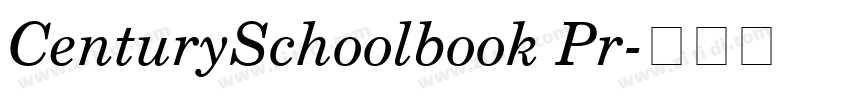 CenturySchoolbook Pr字体转换